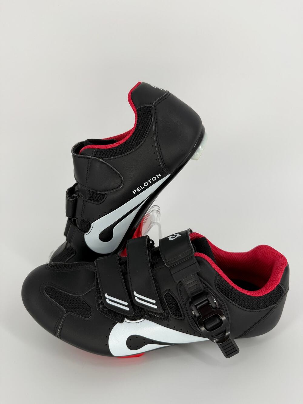 Peloton Cycling Shoes Size 40 Black Red Indoor Bike Shoes Delta Cleats Included